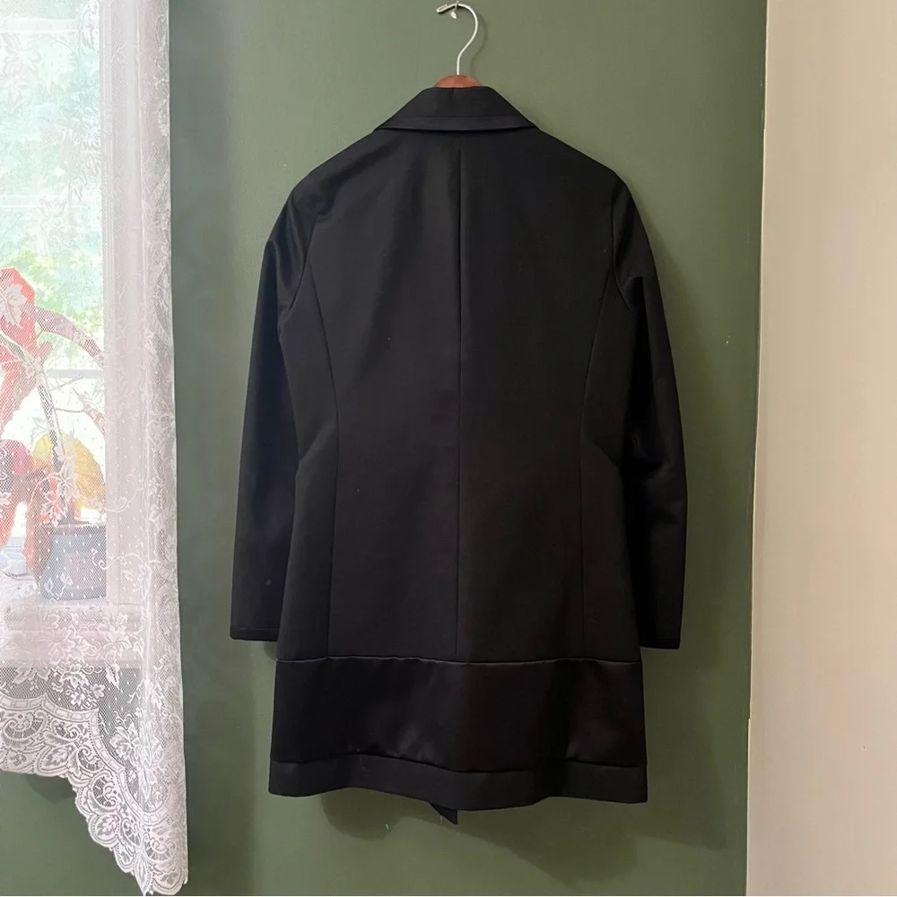 Coach Black Satin Trim Car Coat With Hanger & Dust Bag size 6 - Picture 2 of 9